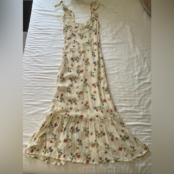 Reformation Cream Floral Sundress with Red, Yellow & Green Accents - Picture 4 of 5